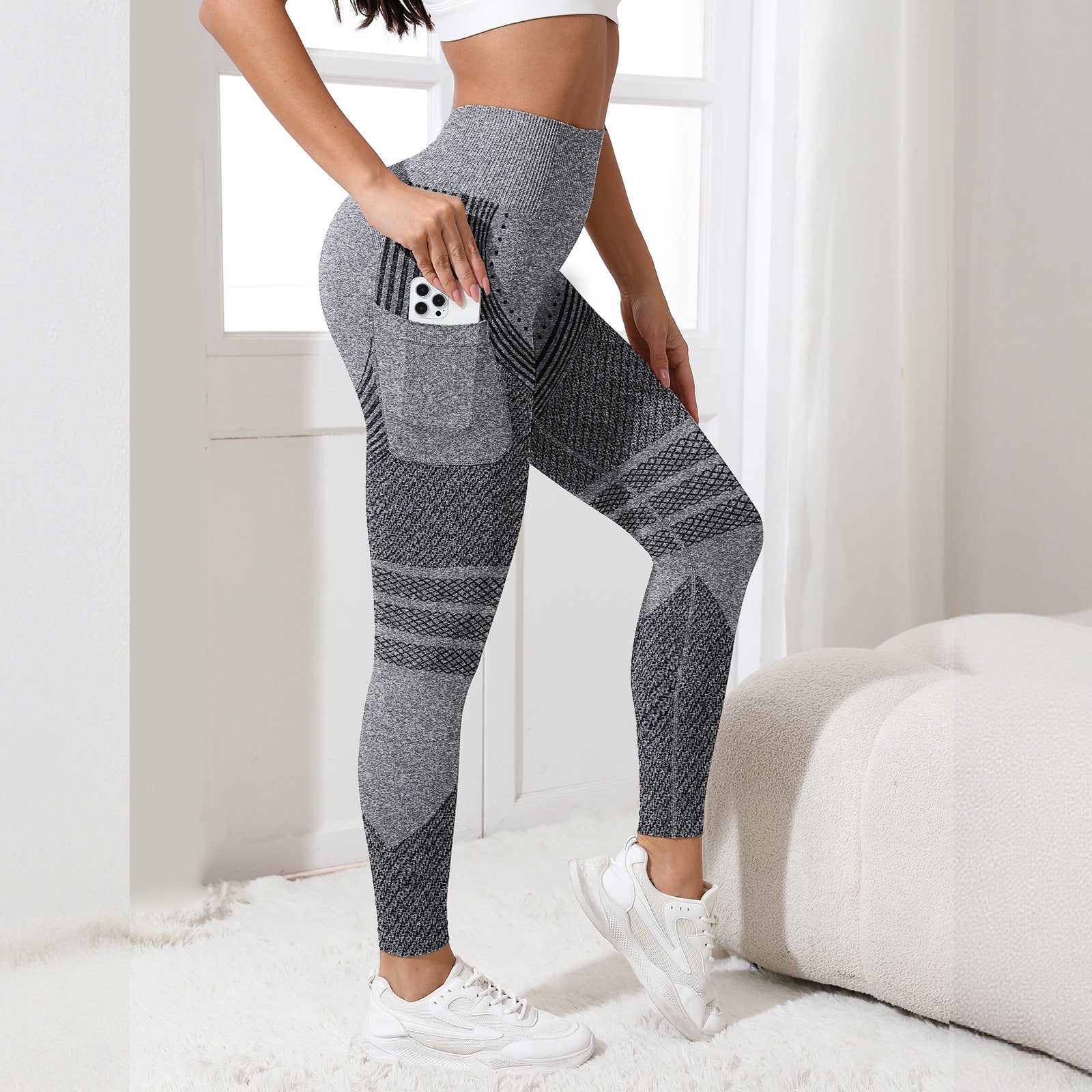Seamless High-Waisted Yoga Pants with Tummy Control