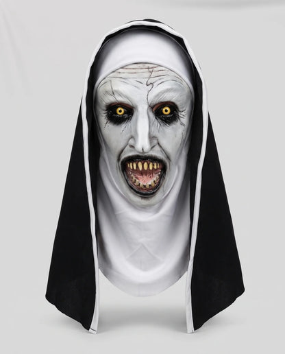 Horror Nun Latex Mask w/ Glow Effect